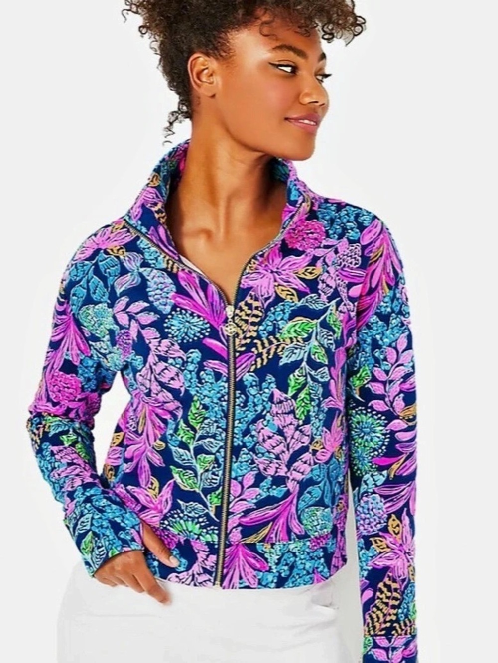 Lilly Pulitzer UPF 50+ Leona Full Zip Jacket NWT M